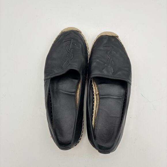 YSL Saint Laurent Logo Leather Espadrille Shoes Men\'s 43 US 10 main image 14